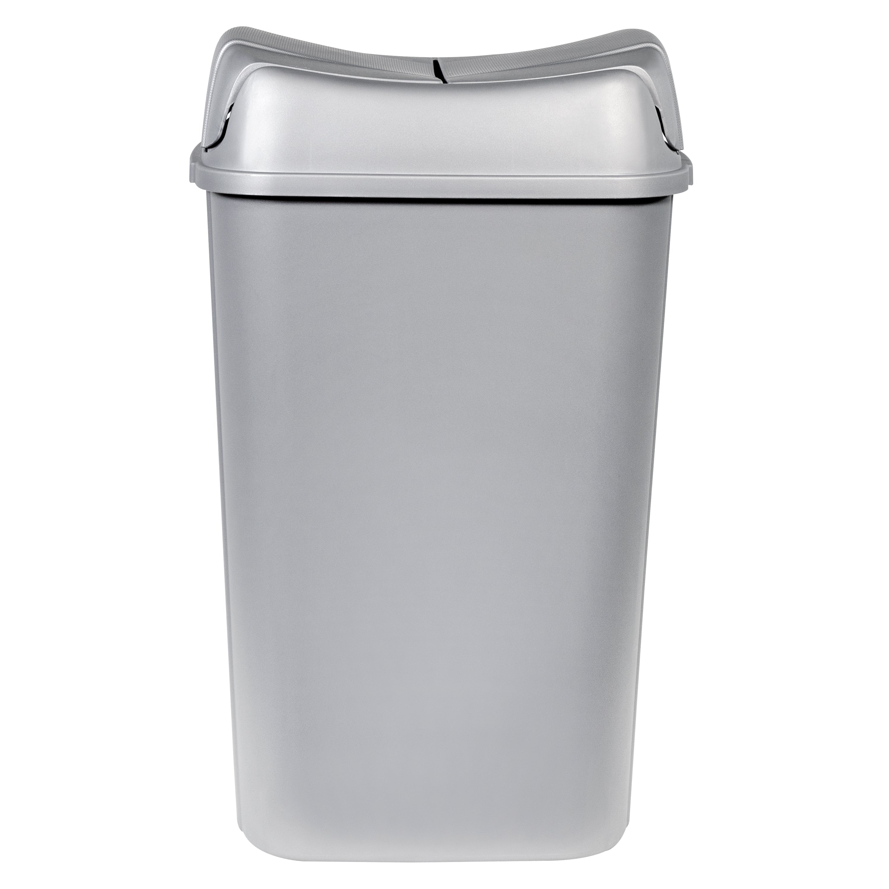 Hefty 13.3 Gallon Trash Can, Plastic Touch Top Kitchen Trash Can, White 